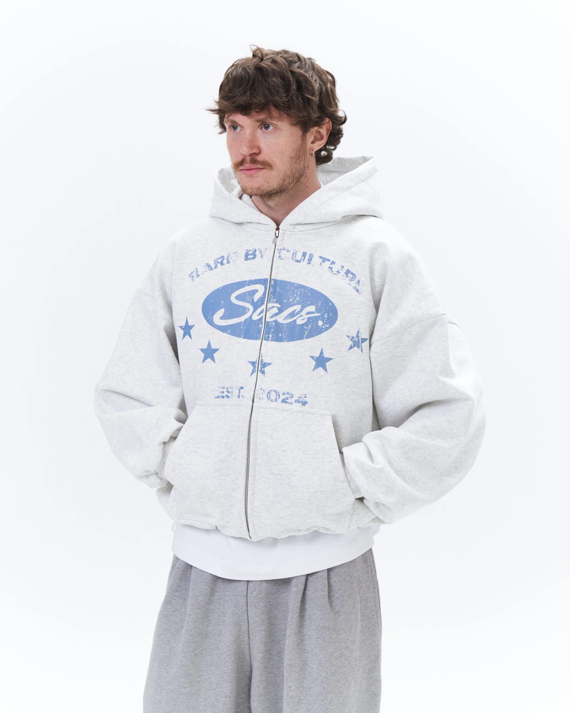 boxy zip hoodie «rare by culture 02»