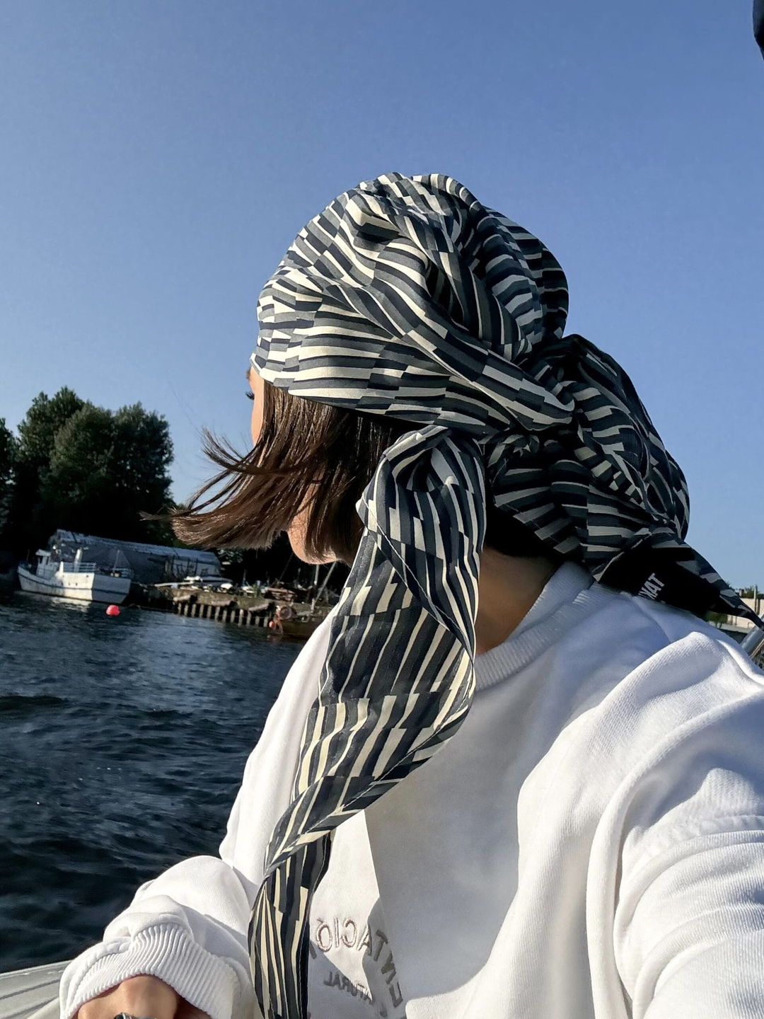 платок «синий оригами»