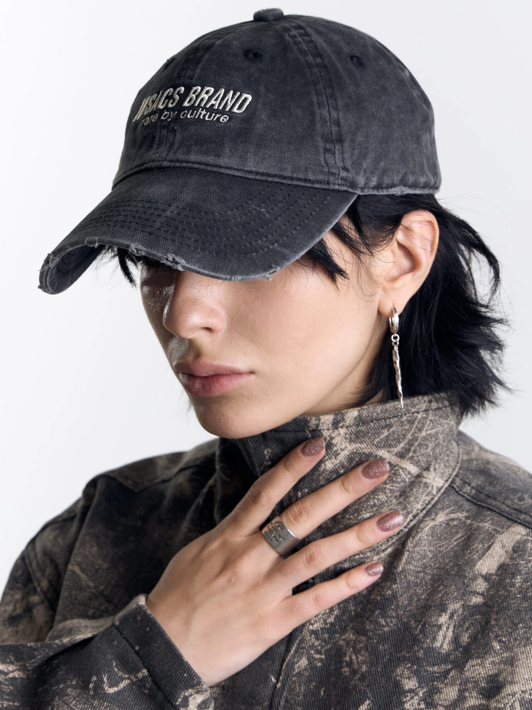vintage cap «washed black»