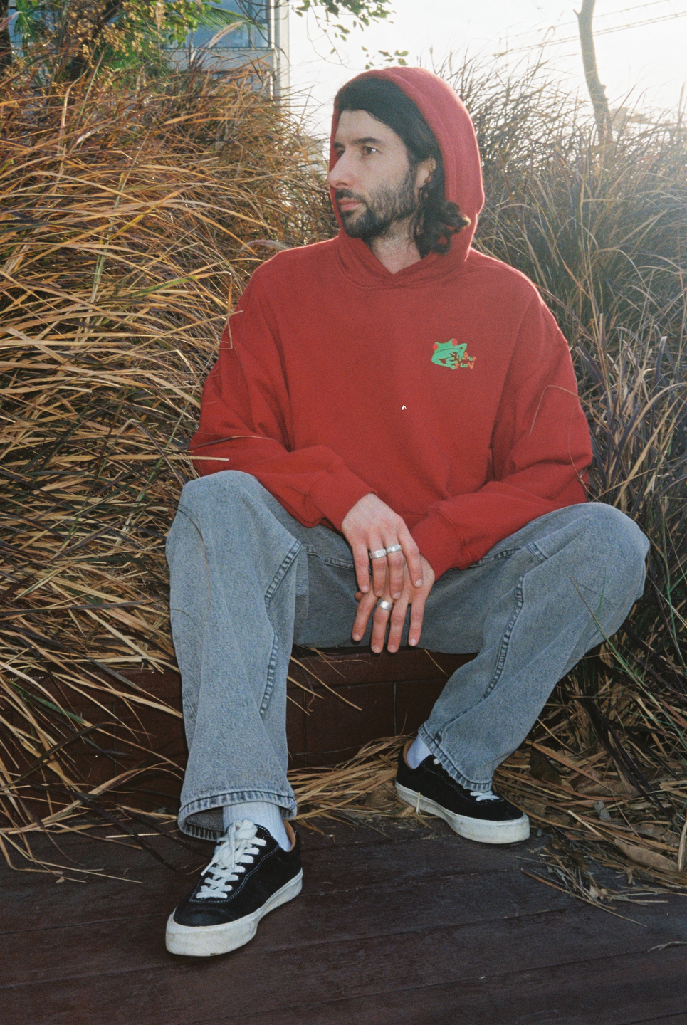 FROGGO HOODIE red/WASH