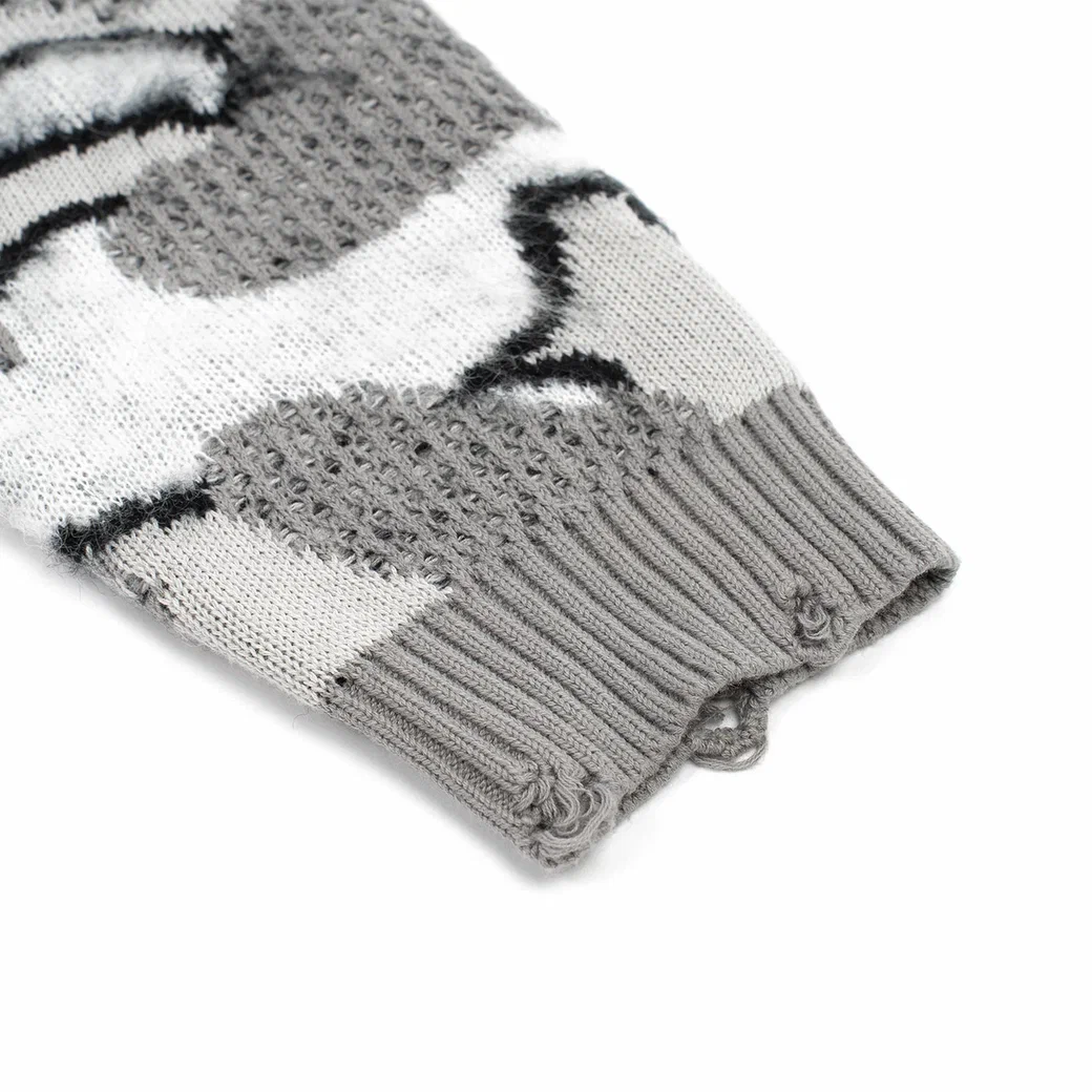 «Optical Camo» Mohair Sweater