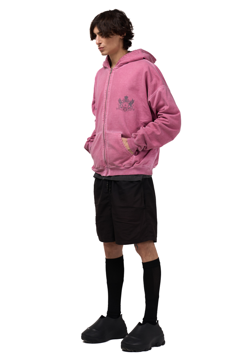 Худи на молнии GARMENT DYED
