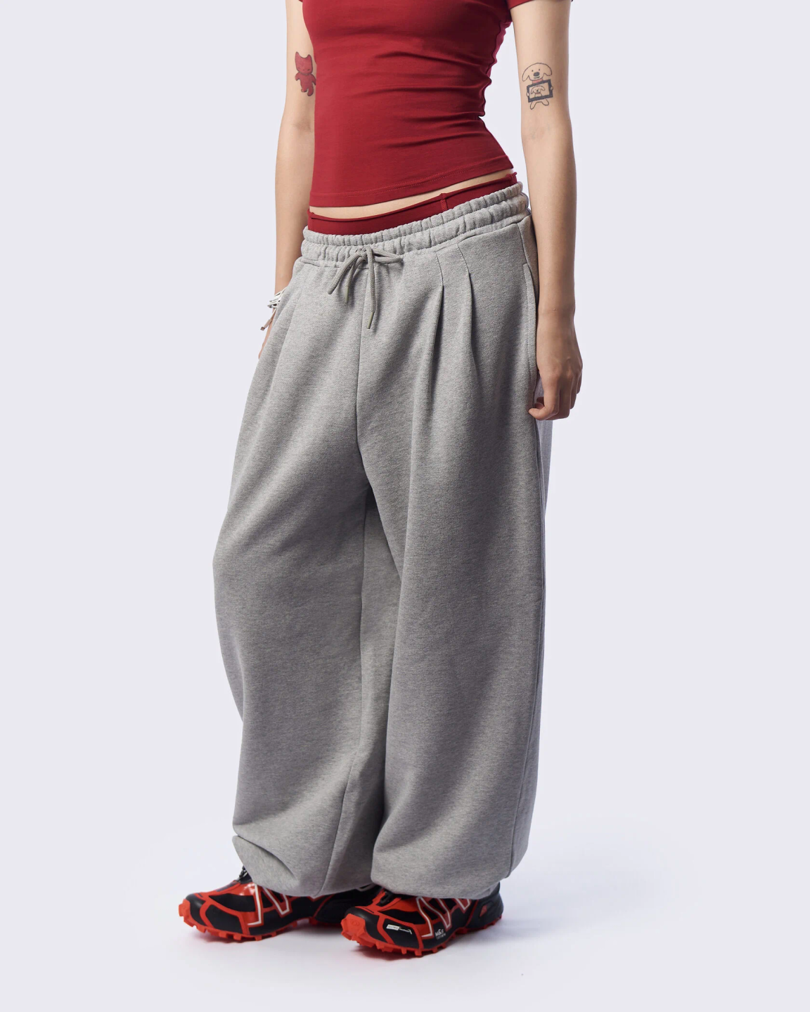 balloon pants «warm melange»
