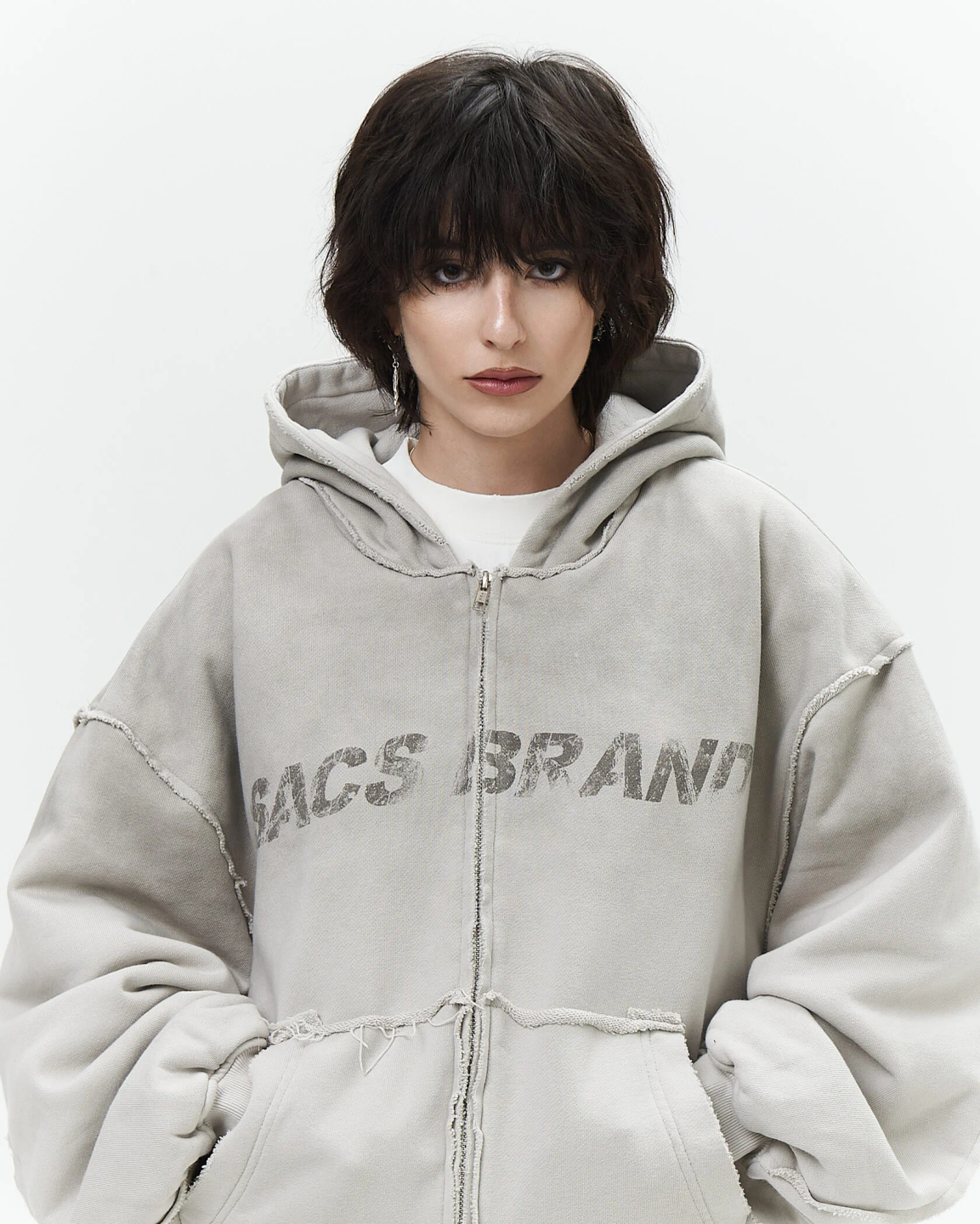 distressed zip «dirty cloud»