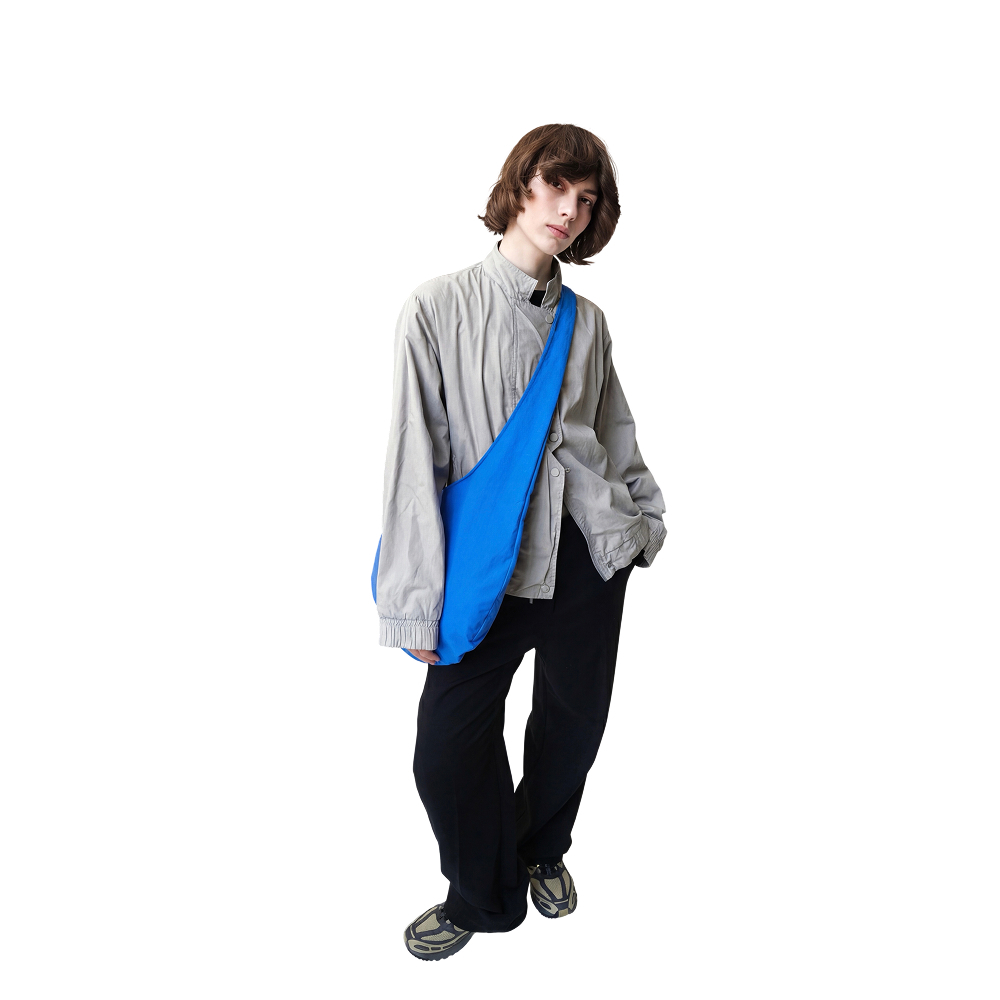 blue. crossbody