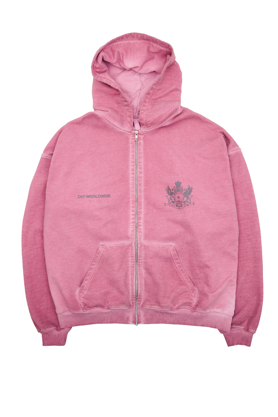 Худи на молнии GARMENT DYED