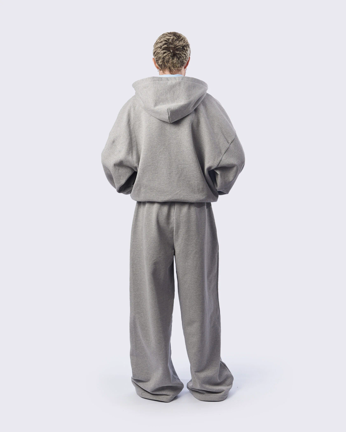 boxy zip hoodie «warm melange»