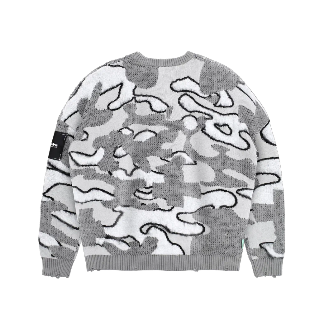 «Optical Camo» Mohair Sweater