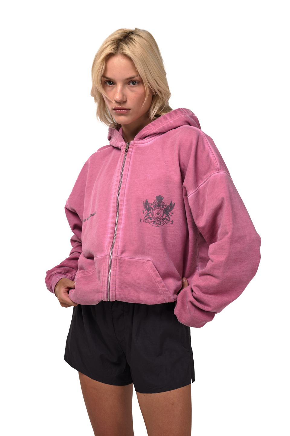 Худи на молнии GARMENT DYED
