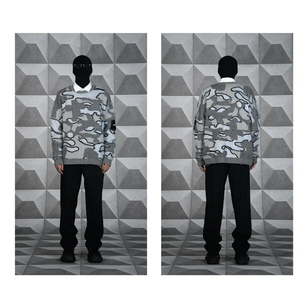 «Optical Camo» Mohair Sweater