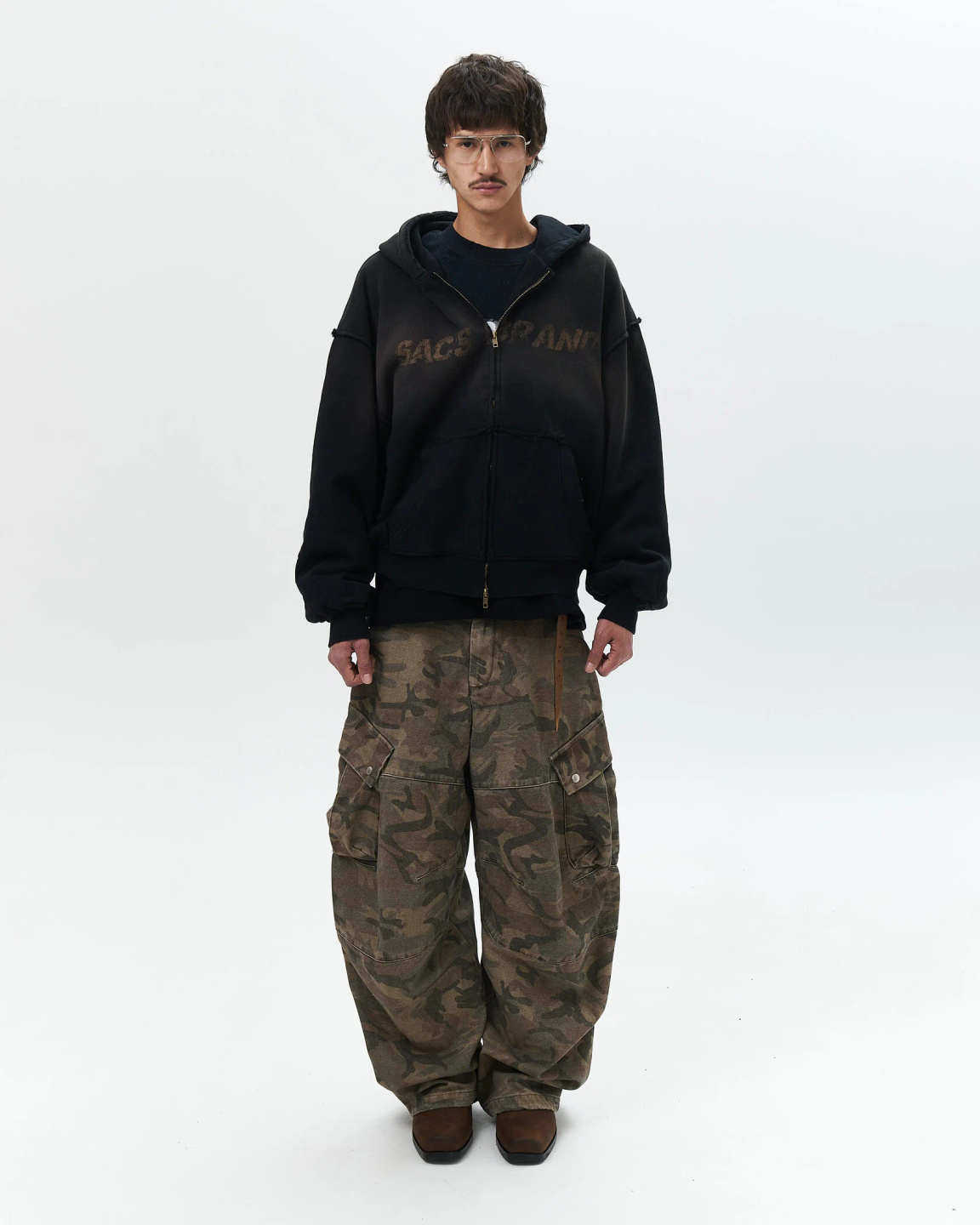 distressed zip «rusty»