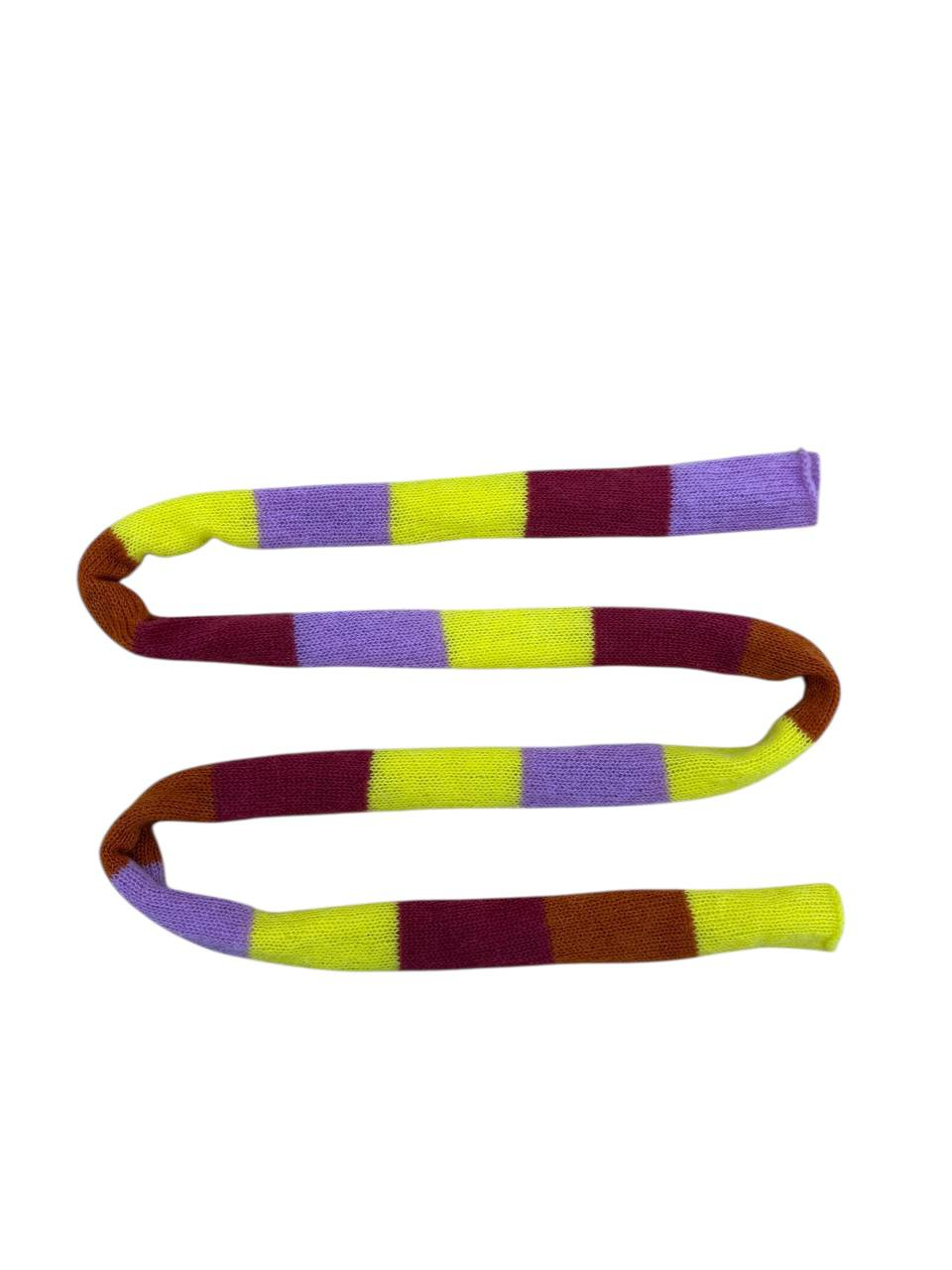 Шарф Snake kid mohair pink and yellow