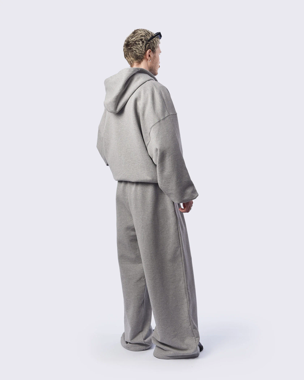 boxy zip hoodie «warm melange»