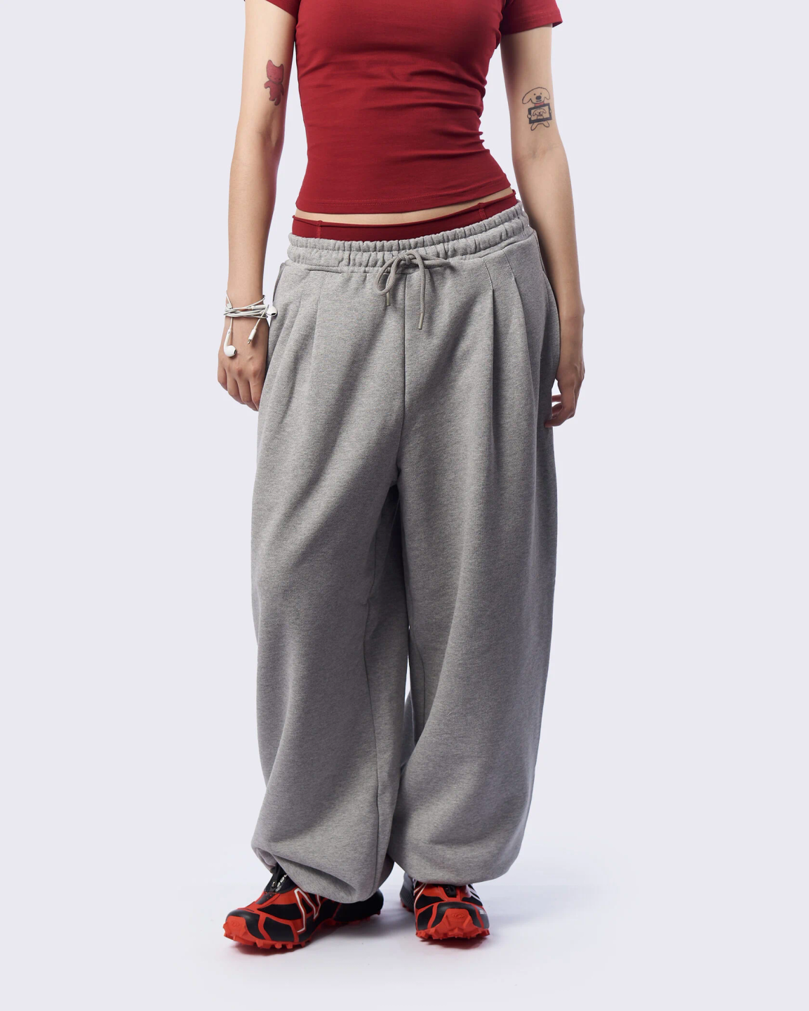 balloon pants «warm melange»