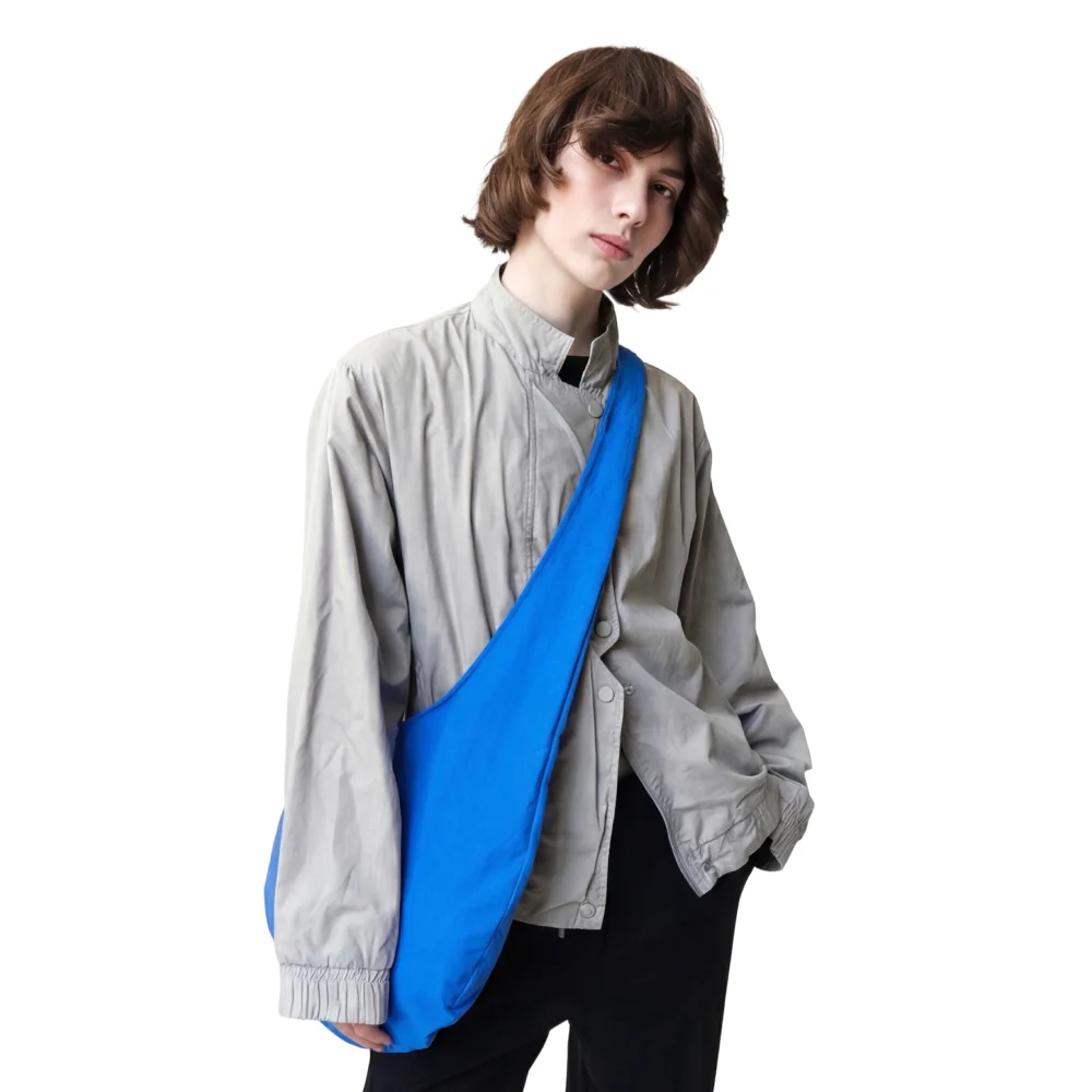 blue. crossbody