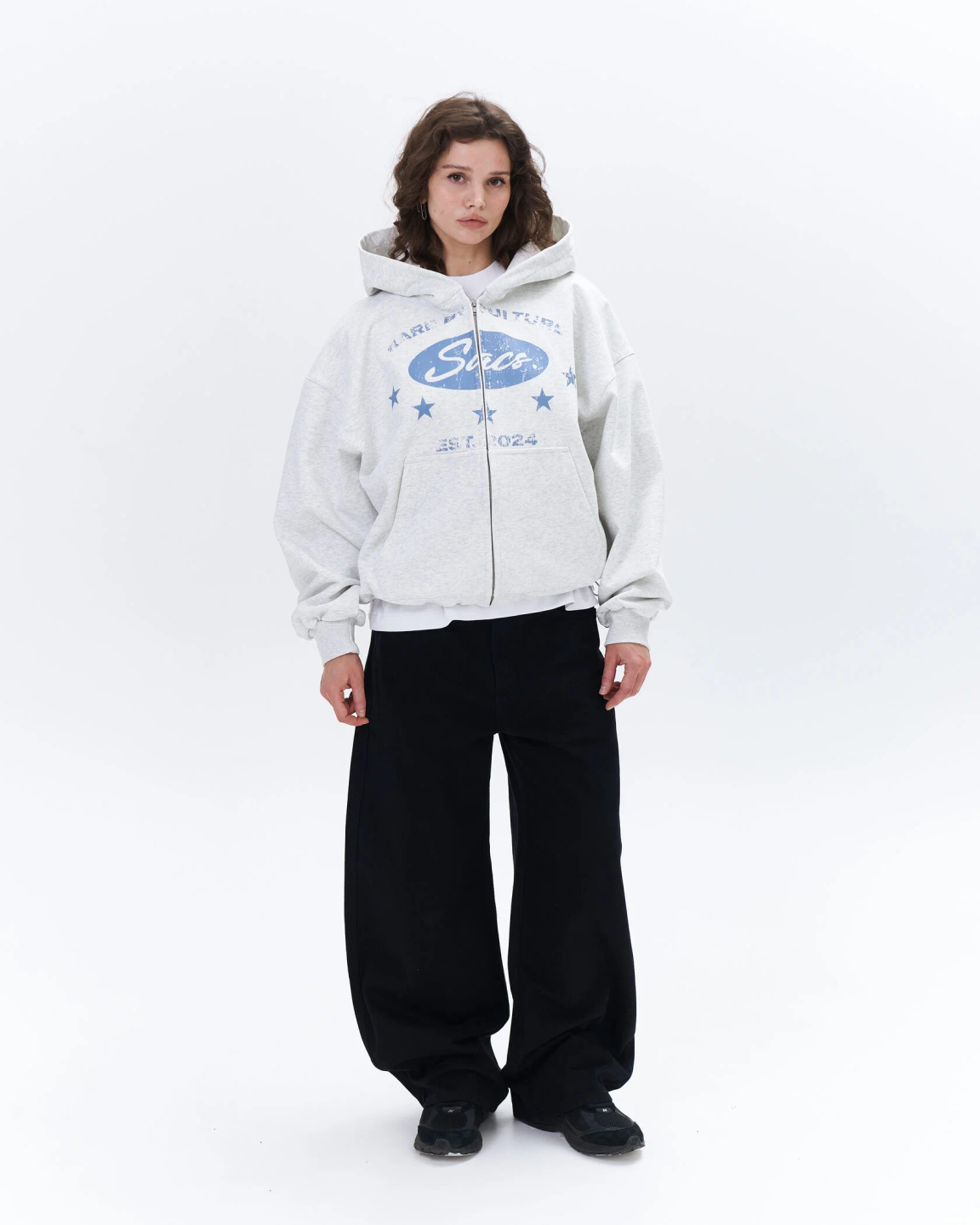 boxy zip hoodie «rare by culture 02»
