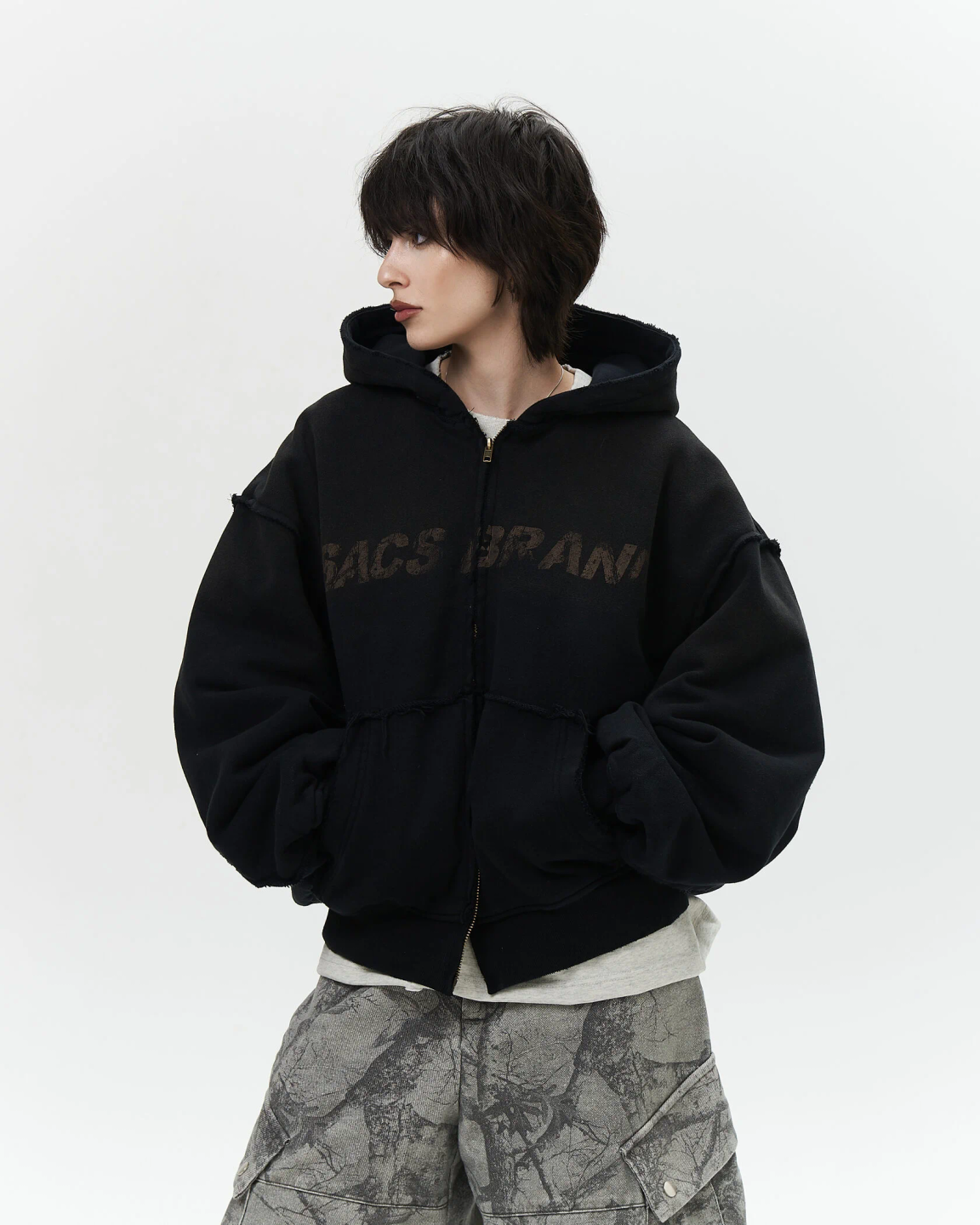 distressed zip «rusty»