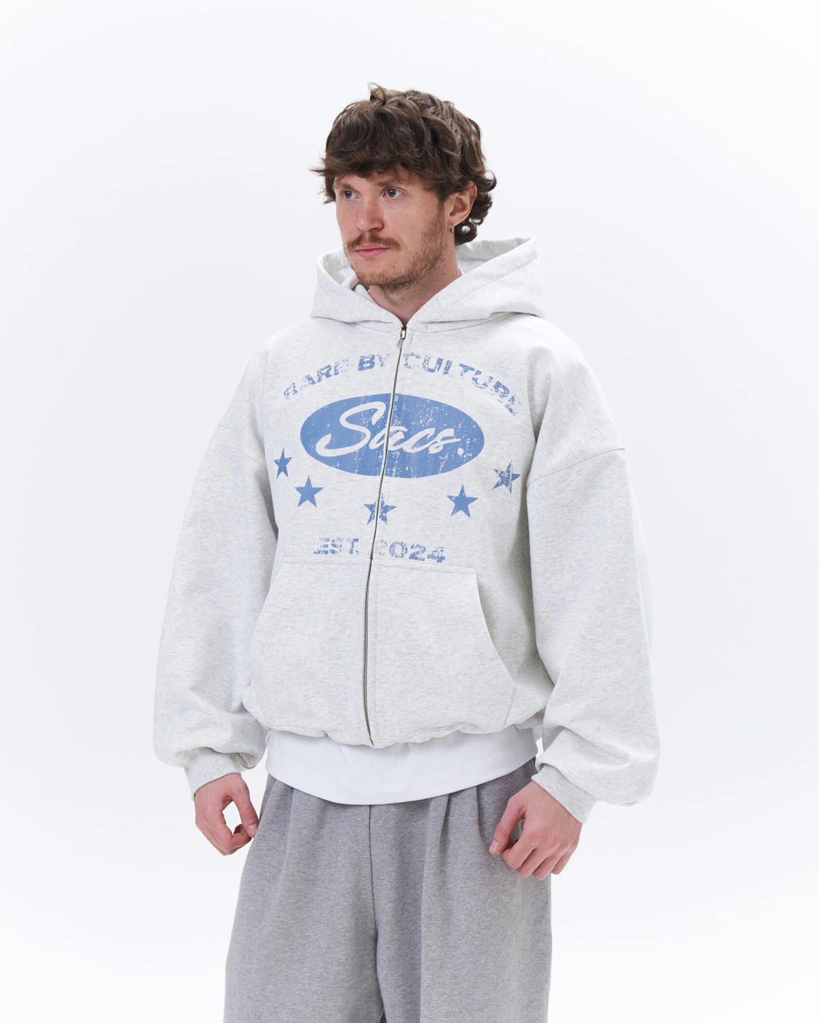 boxy zip hoodie «rare by culture 02»